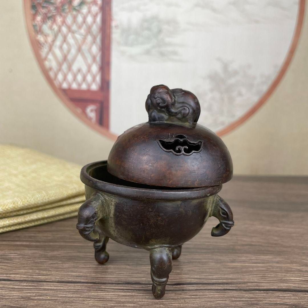 銅製 香炉 奉納仏礼仏焼線香盤 塔香り炉 禅意茶道 南瓜香炉 置物 銅製 香炉 象炉 祥雲香炉 茶道香炉 仏檀香炉 香道具 工芸品 置物