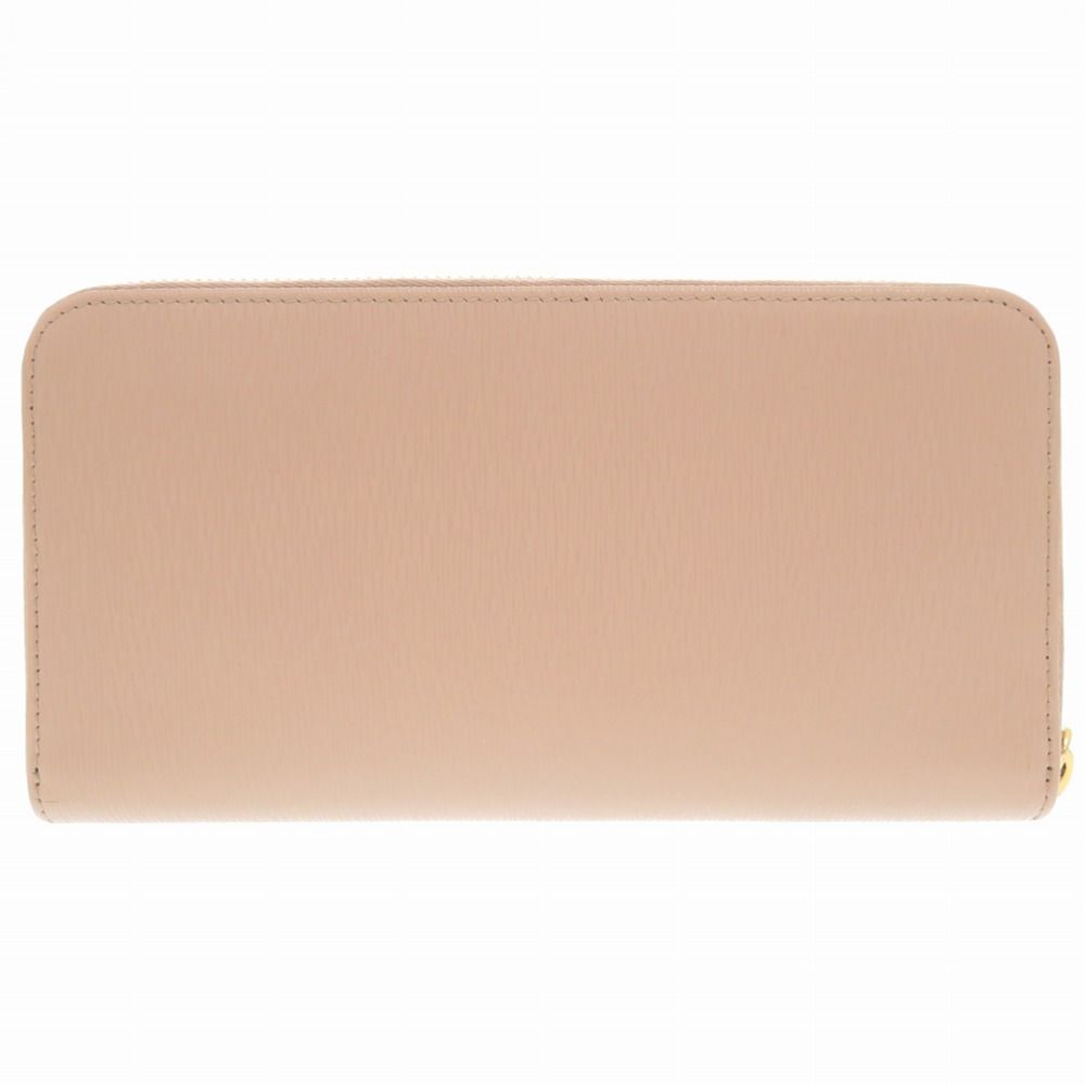 新品同様 プラダ 1ML506 サフィアーノレザー ピンク ラウンド  