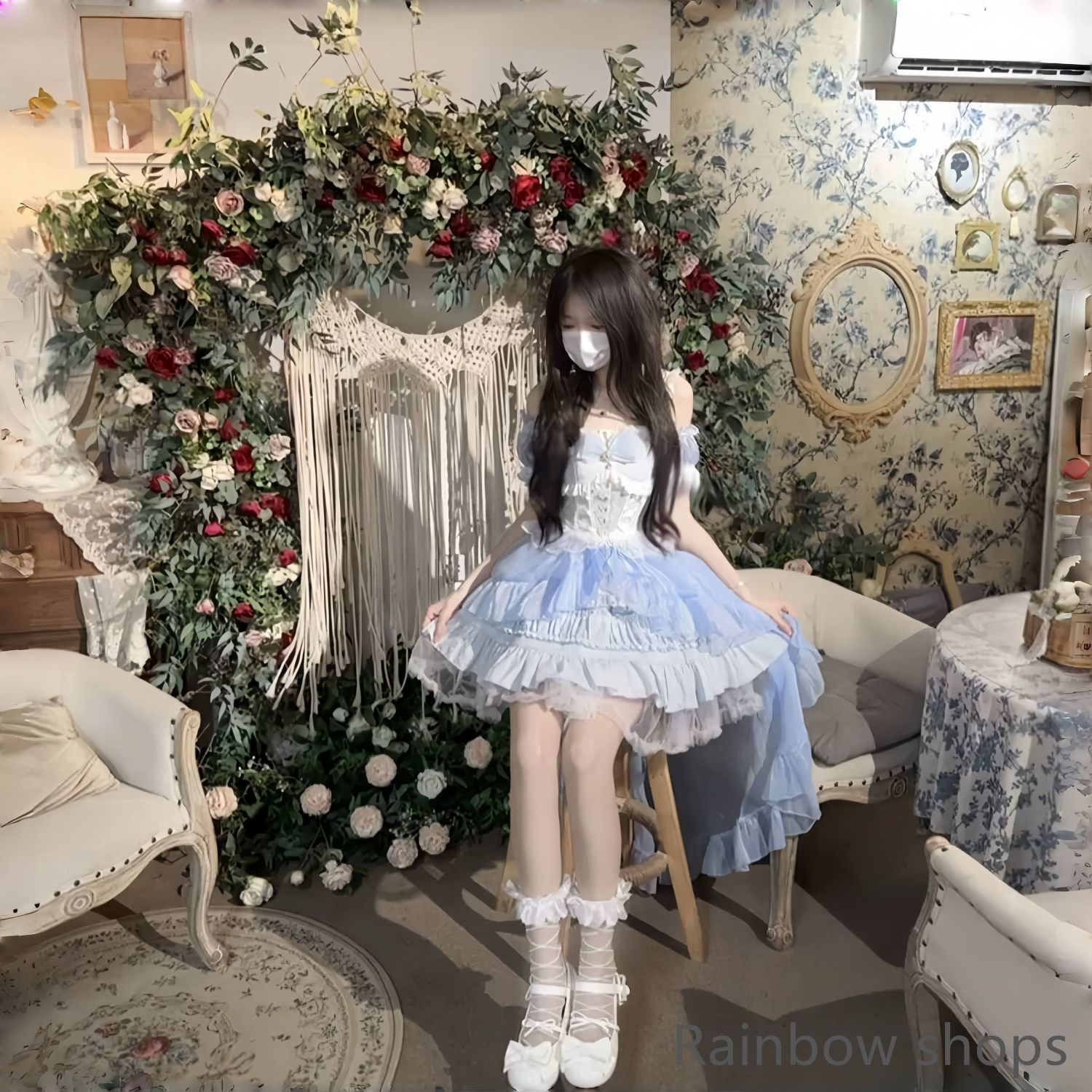 ロリータドレスコスプレ春夏 撮影