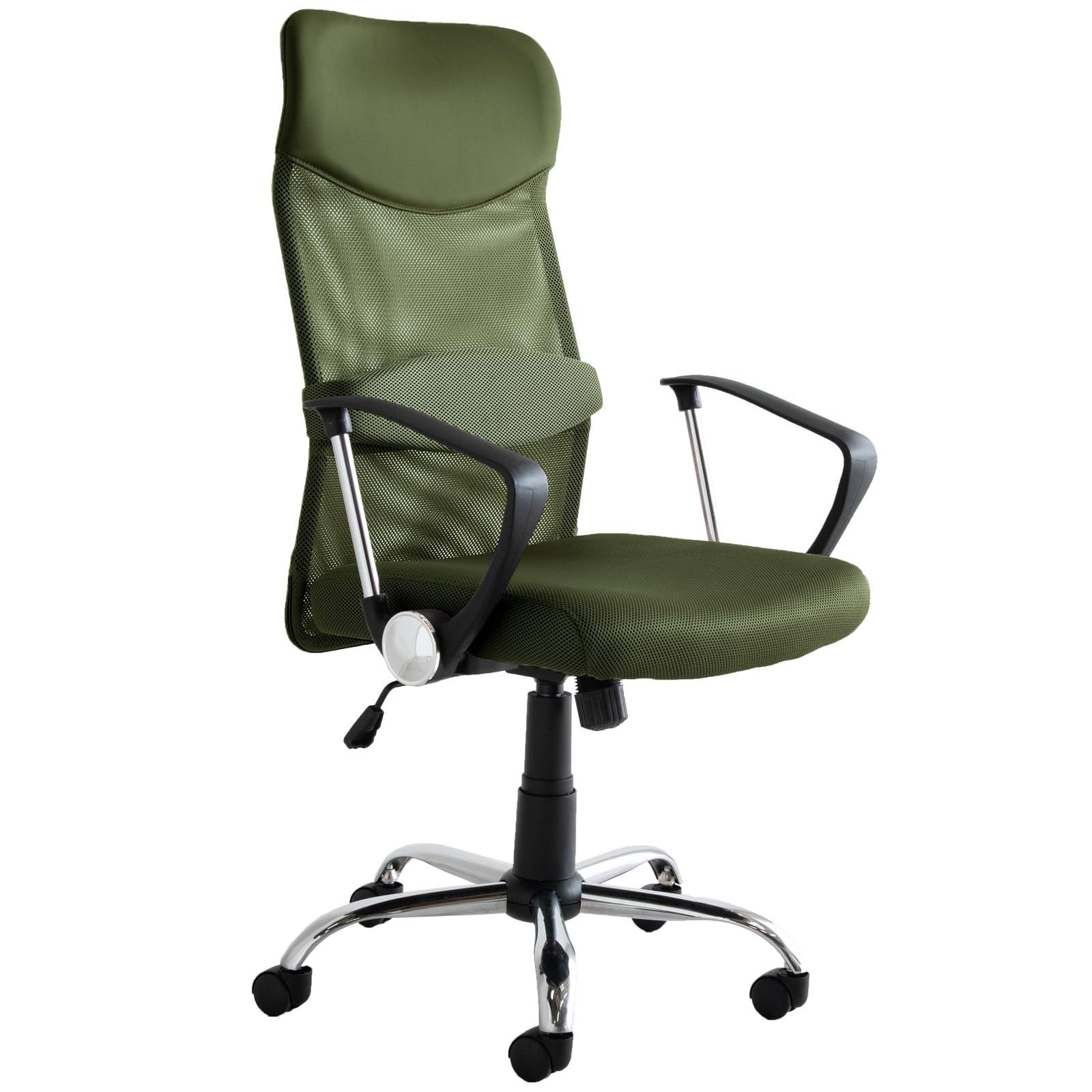 メッシュ ロッキング ハイバック 360度回転 腰楽ランバーサポート 座面昇降 オフィスチェア 65090108 89178 床傷防止 PUキャスター タンスのゲン