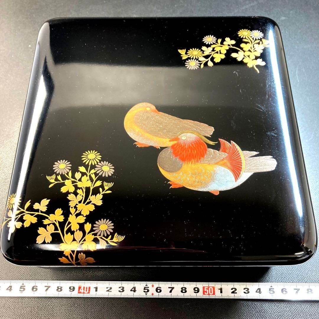 象彦 おしどり 上蒔絵文庫 東Y6-0301 タトオ