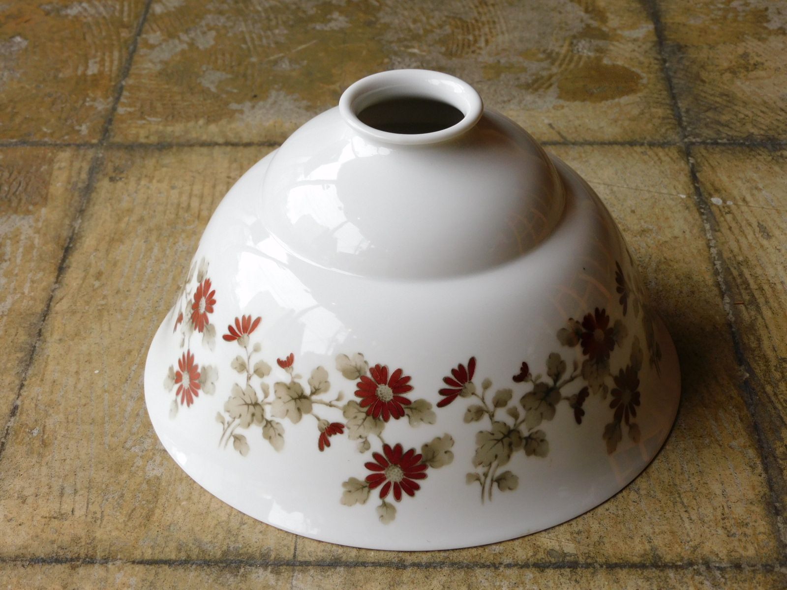 日陶 ノリタケ アールデコ 花の図 電笠 HK-a-05622 アンティーク 電傘 ランプシェード ランプセード ノリタケ 照明 WWW_SUPERTOOLSSHOP_NL