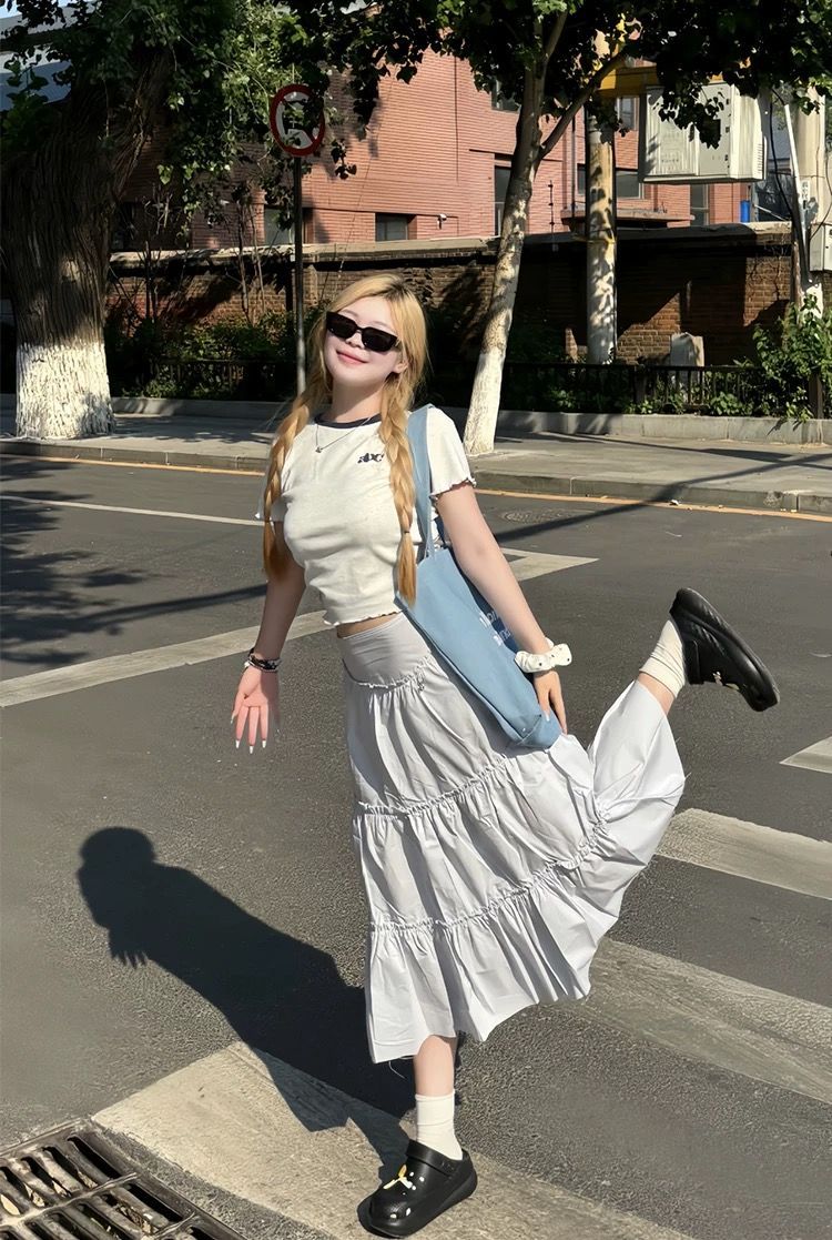 大人気アイテム RUFFLE TIERED RODEO GLOWNY SKIRT ロデオティアード Jennie着用 スカート