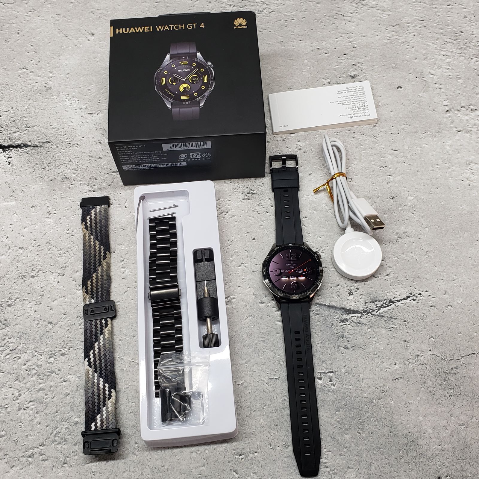 HUAWEI WATCH GT 4 スマートウォッチ ブラック 交換用バンド2本付き HUAWEI WATCH GT 4 スマートウォッチ ブラック 交換用バンド2本付き