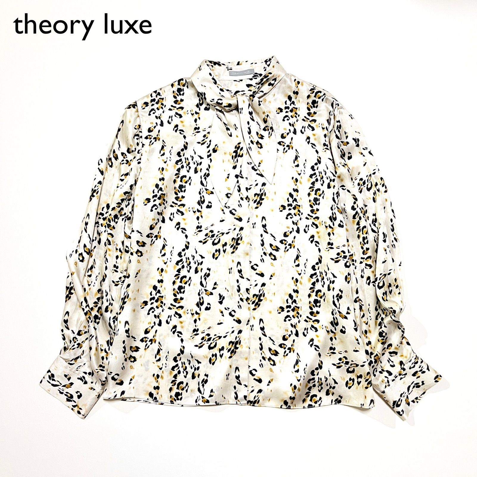 theory luxe ボウタイブラウス とろみ 40サイズ 定価2.4万