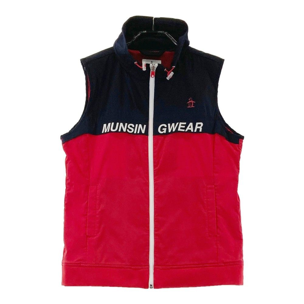 サイズ：L MUNSING WEAR マンシングウェア  フルジップベスト バイカラー ネイビー系 [240101335111] ゴルフウェア レディース ストスト