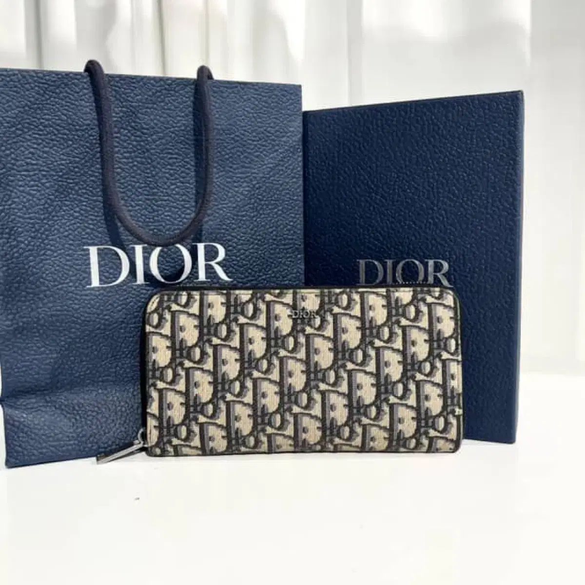 Dior ディオール オブリーク ラウンドファスナー 長財布