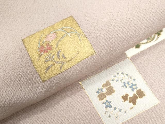 平和屋着物○訪問着 色紙草花文 金彩 正絹 逸品 CAAW7489yc - メルカリ