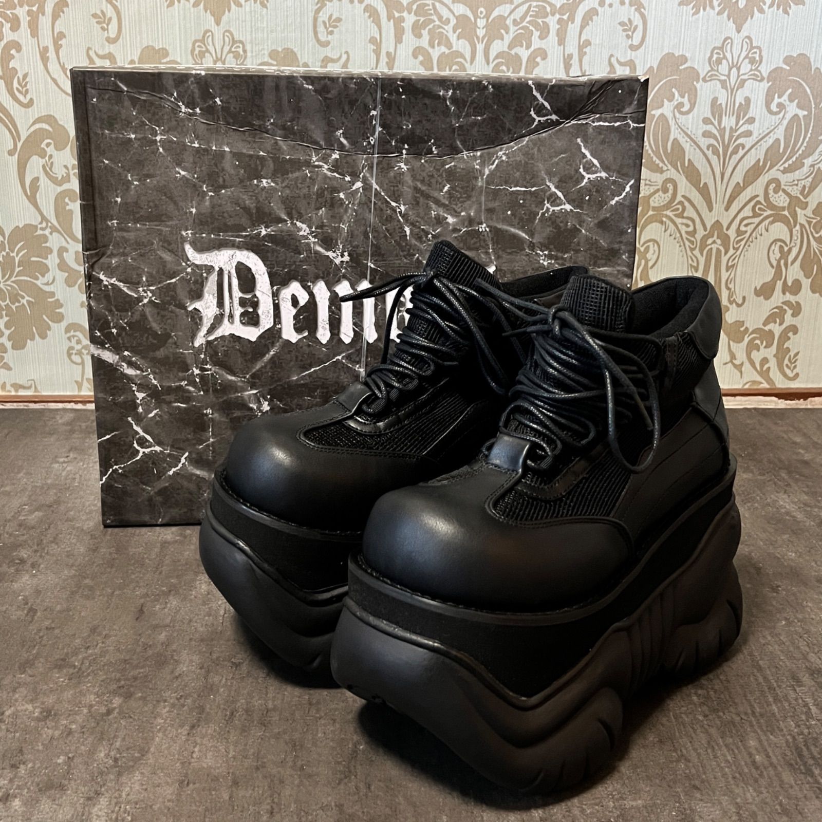 新品★DEMONIA（デモニア）ボクサー厚底スニーカー//BOXER-01正規品★ メンズユニセックスy2k地雷系病み系ゴシックゴスパンクロック