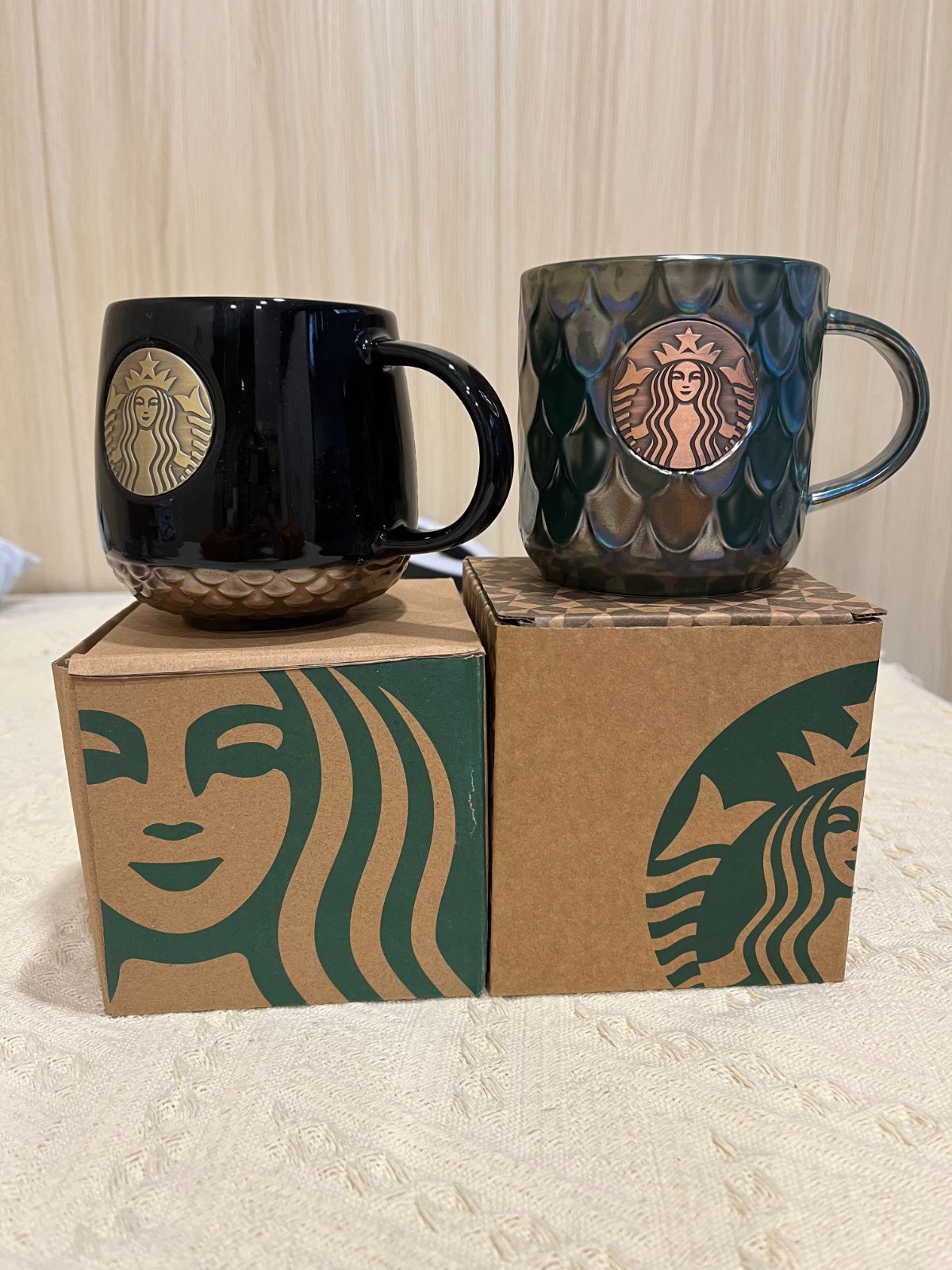 Starbucks マグカップ 黒 虹彩 2個セット