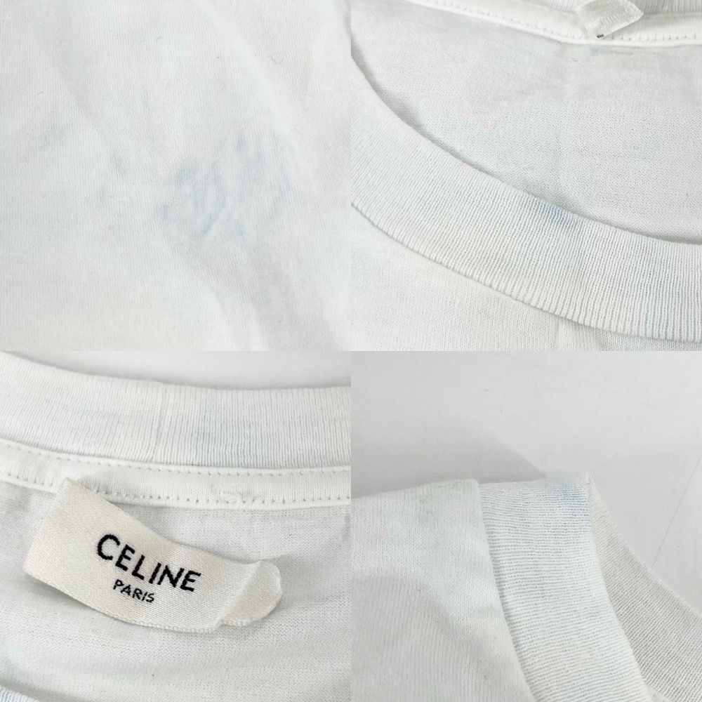 CELINE ロゴ プリント オーバーサイズ コットン 半袖 Tシャツ セリーヌ 半袖Tシャツ メンズ ロゴプリント ルーズTシャツ