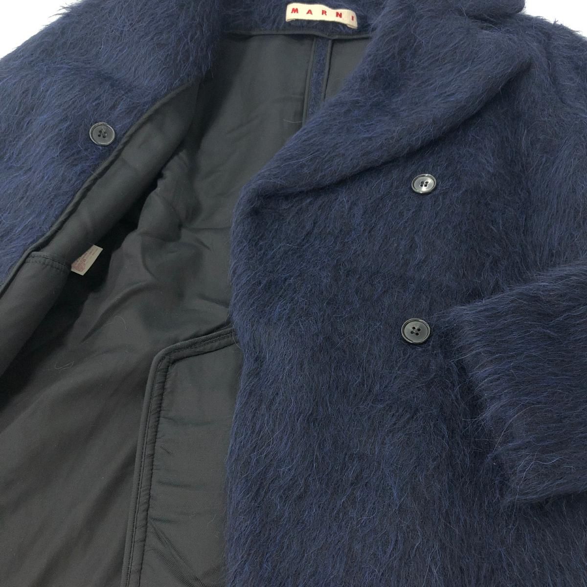 MARNI マルニ ウール アルパカ ファー チェスターコート MARNI マルニ ウール アルパカ ファー チェスターコート