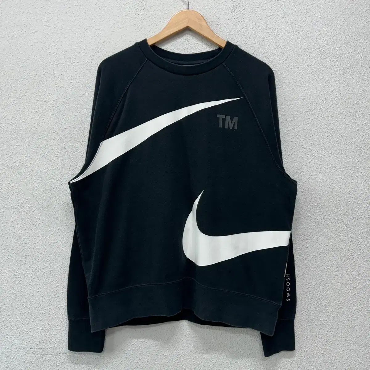 XL Nike(ナイキ） メンズ ダブル ビックスウォッシュ 黒 パーカー Tシャツ N4837