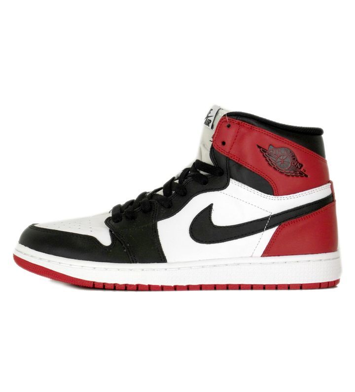 ナイキNIKE□AIR JORDAN1 BRED TOEつま黒スニーカー - メルカリ