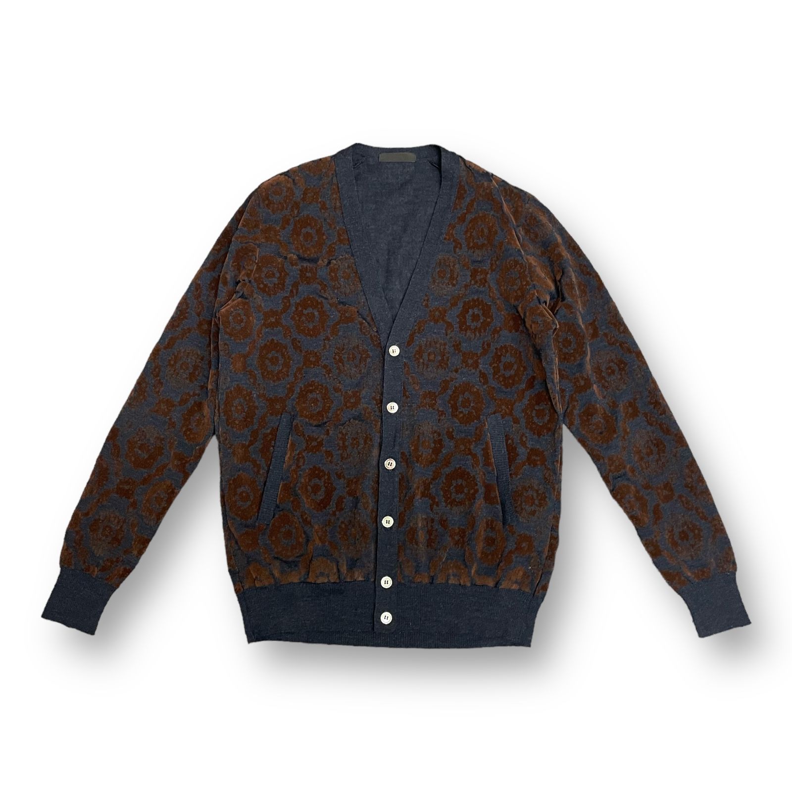 UNDERCOVER 10AW FLOCKY PRINT CARDIGAN フロッキー プリント 