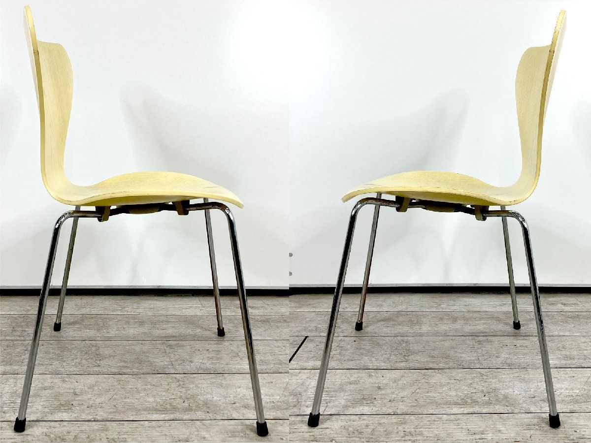 #フリッツハンセン#セブンチェア#ライトイエロー#ダイニングチェア#希少カラー 2D)Fritz Hansen/フリッツハンセン□セブンチェア□ライト