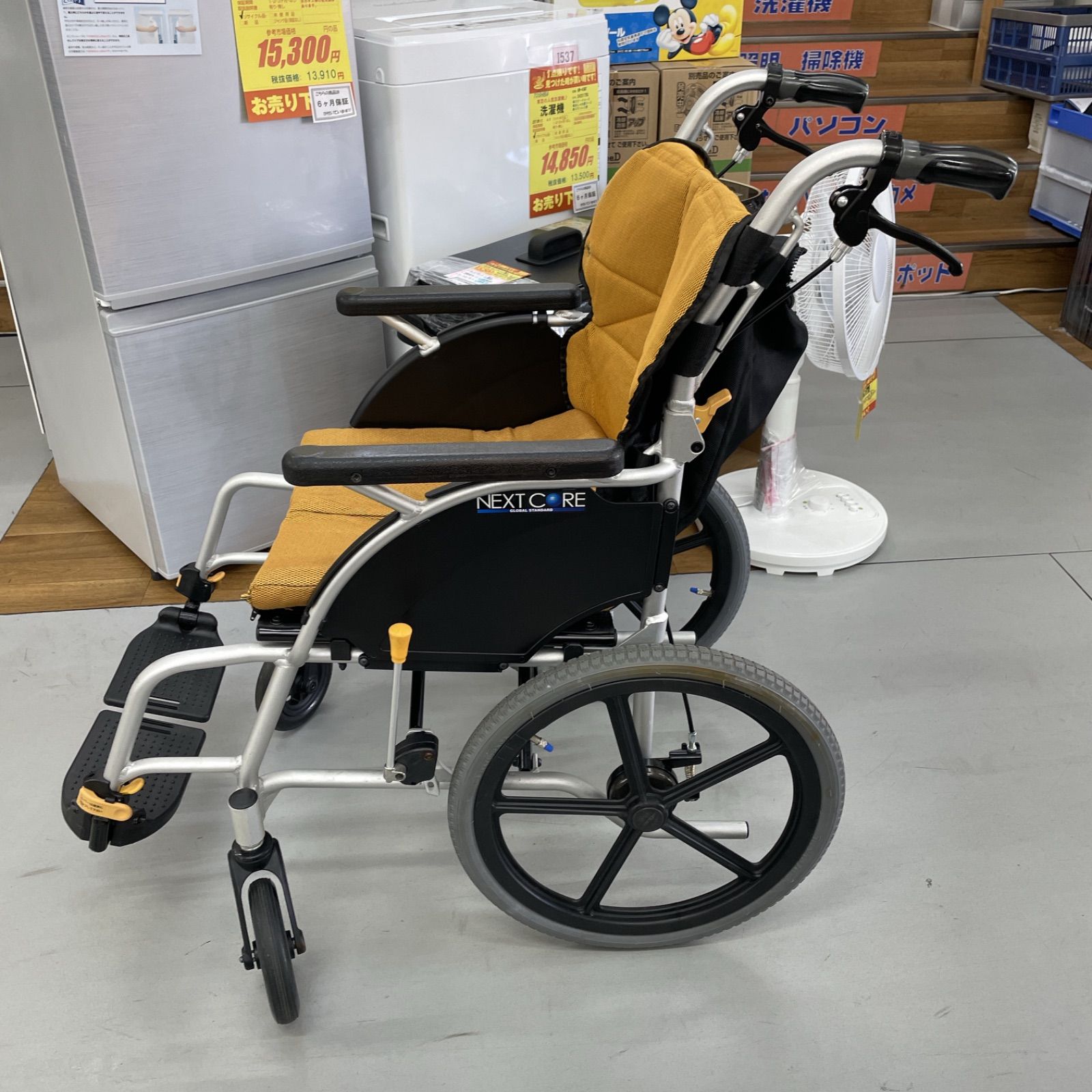 R334 ☀️ MATSUNAGA 車いす（介助型） NEXT-21B オレンジ