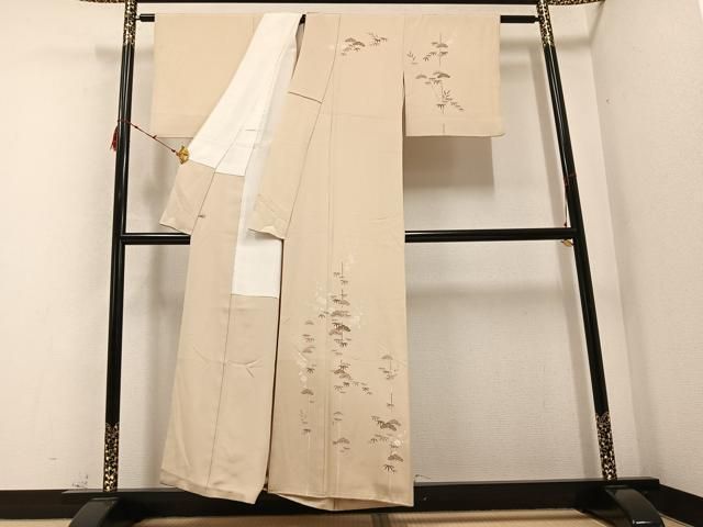 平和屋着物○訪問着 友禅 作家物 松竹梅 暈し染め 松屋扱い 正絹 逸品