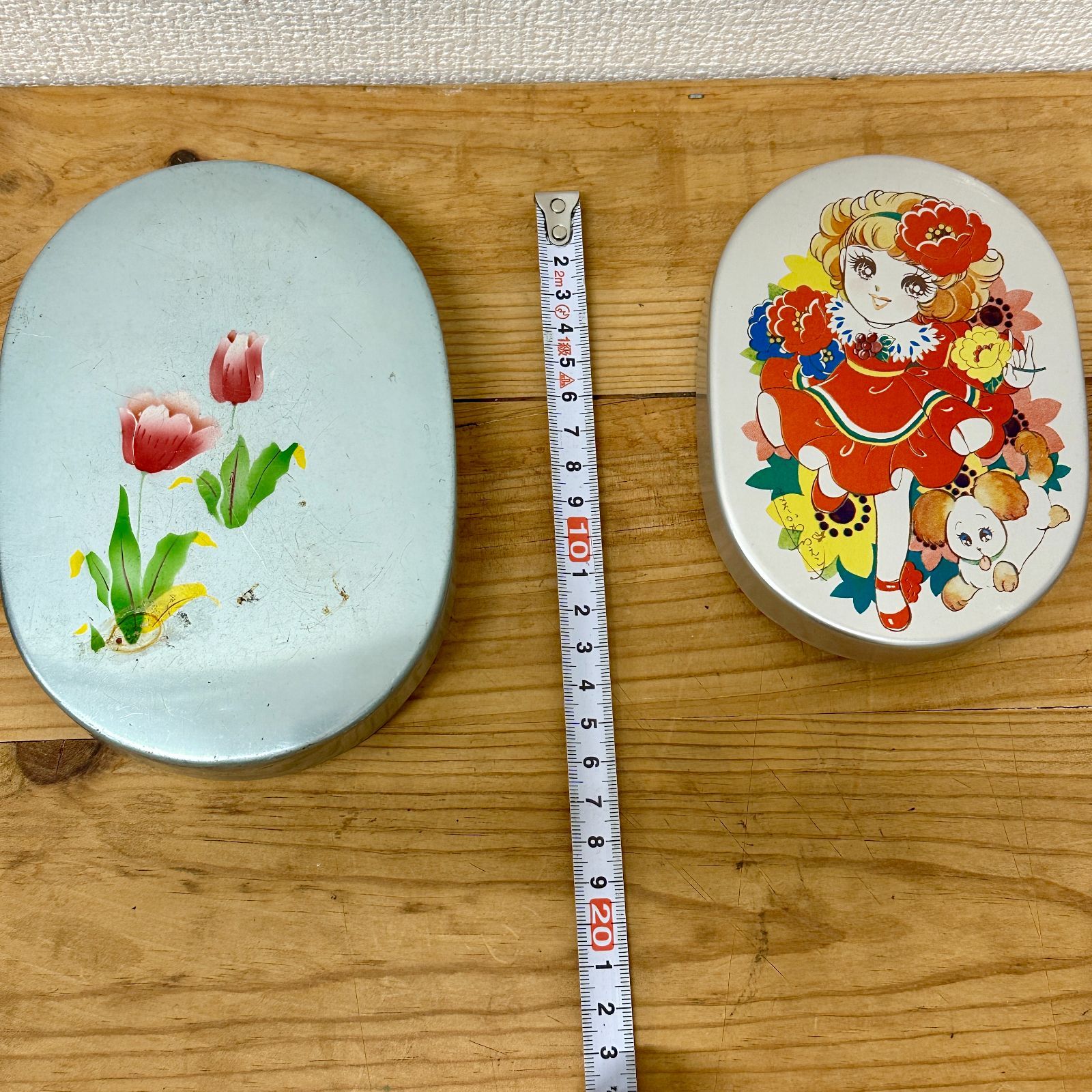 三和鶴印 細川智栄子 アルミ弁当箱 ブリキの弁当箱 2個セット 昭和