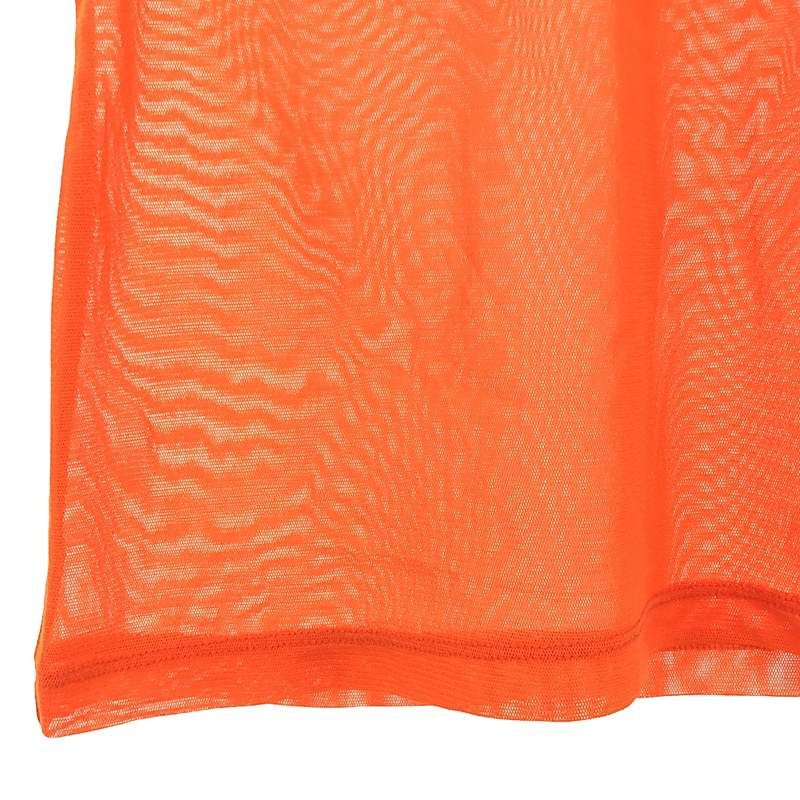 ISSEY MIYAKE - 【美品】  ISSEY MIYAKE / イッセイミヤケ | メッシュ シアー トップス カットソー Tシャツ | 3 | オレンジ | レディース 美品】 ISSEY MIYAKE / イッセイミヤケ | メッシュ シアー