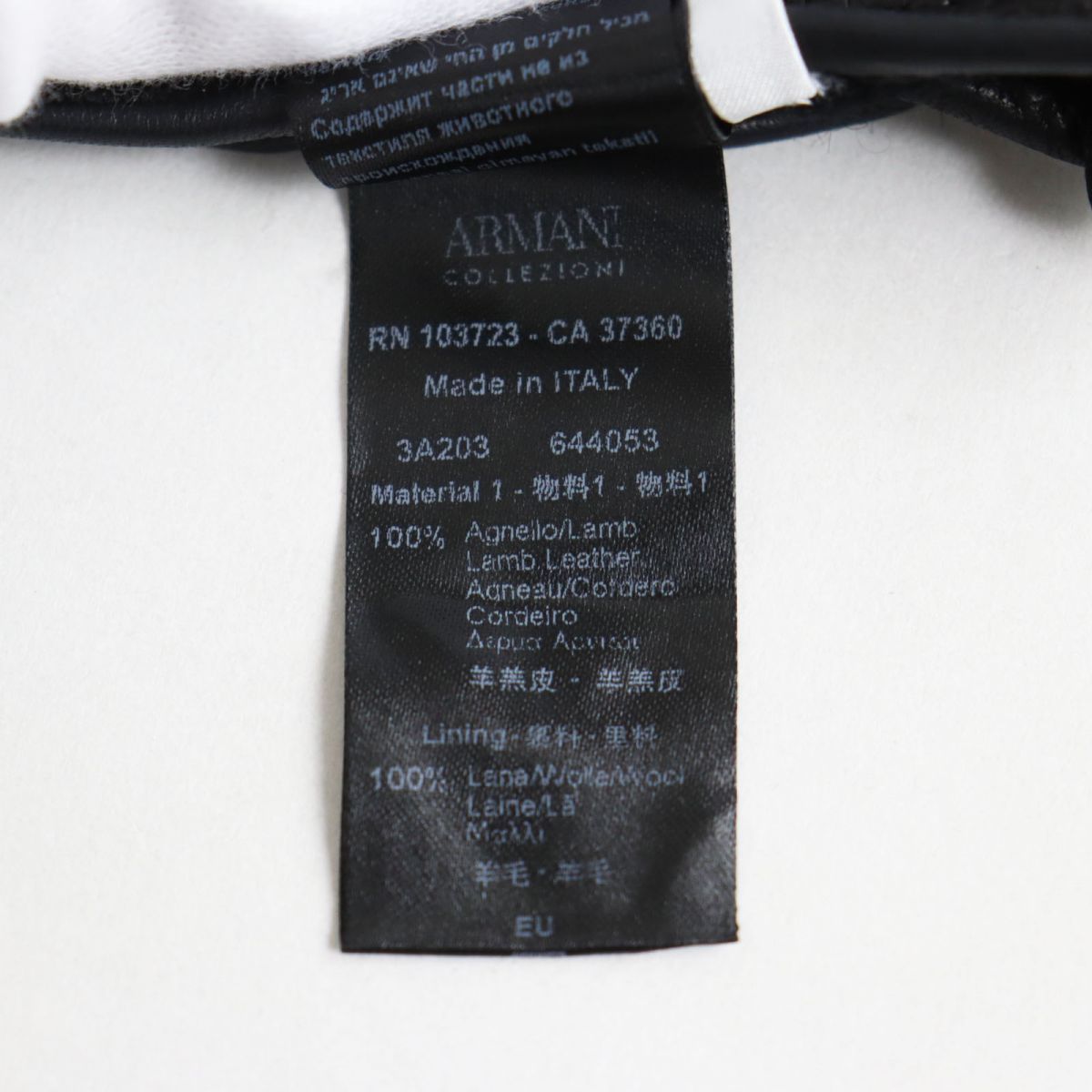 美品●ARMANI COLLEZIONI アルマーニコレツィオーニ ラムレザー 裏地ウール100% 手袋/グローブ ブラック L イタリア製 メンズ 美品●ARMANI COLLEZIONI アルマーニコレツィオーニ ラムレザー 裏地ウール100% 手袋/グローブ ブラック L イタリア製 メンズ