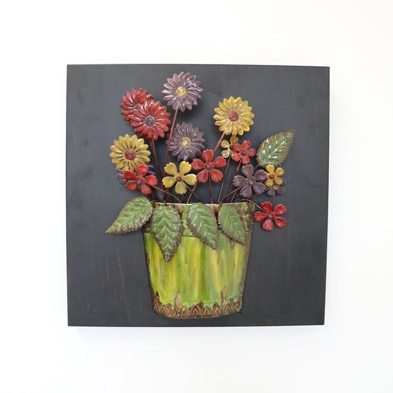 アンティーク調 ウォールアート グリーン（壁掛け、壁飾り） かわ畑貿易