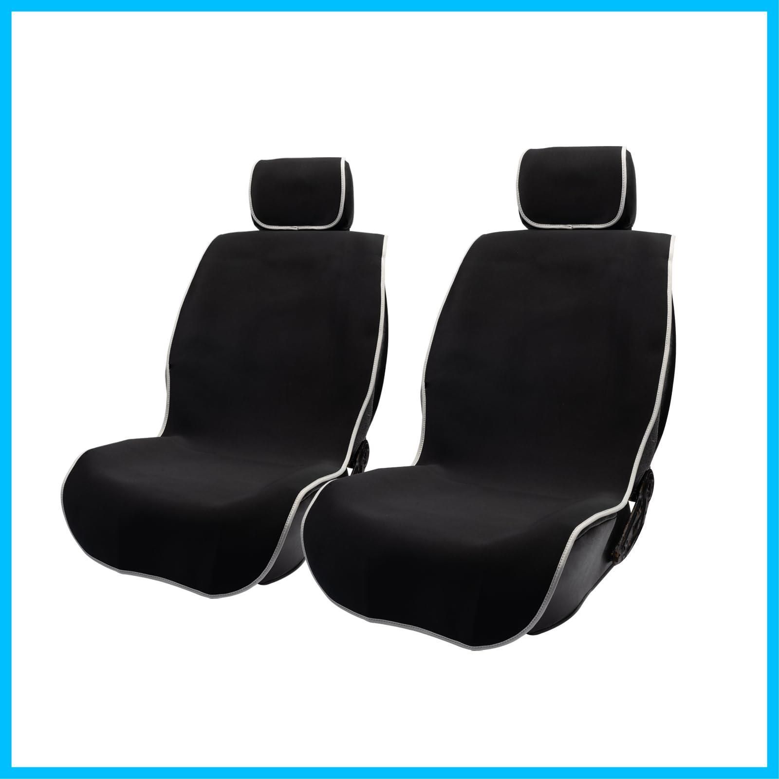 【送料無料】SHIMAKYO シートカバー 車用 防水 汚れ防止 ウェットスーツ素材 フロント席 2枚 軽/普通車対応 ズレにくい 丸洗い可能 シート保護 2PCS