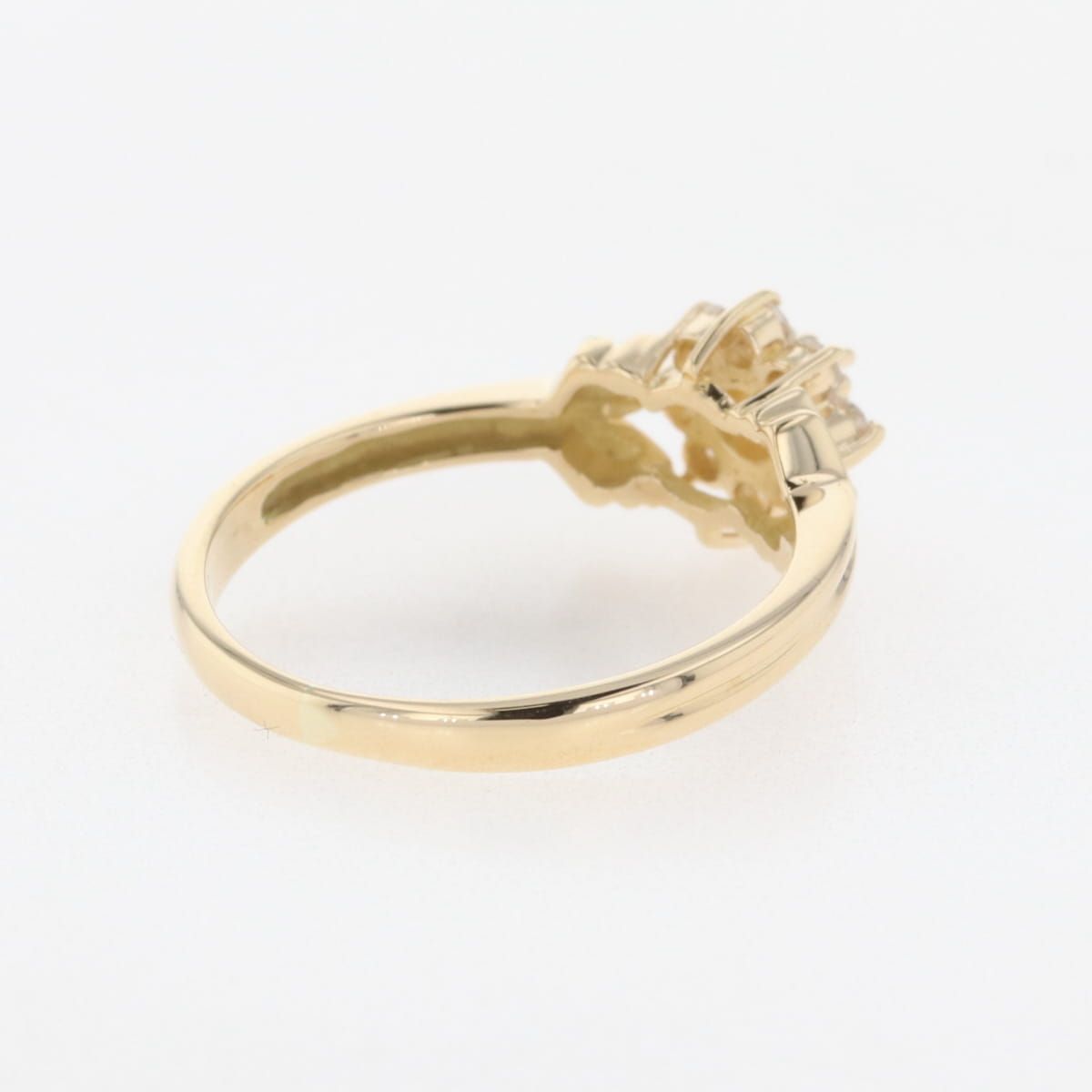 最大60％オフ！ メレダイヤ デザインリング YG イエローゴールド 指輪 リング 10号 K18 ダイヤモンド レディース 送料無料で新登場！