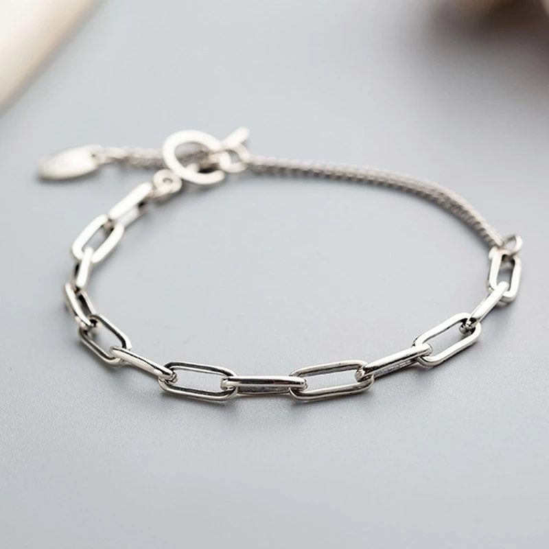 チェーン ブレスレット スターリングシルバー S925 韓国 #C733-3 