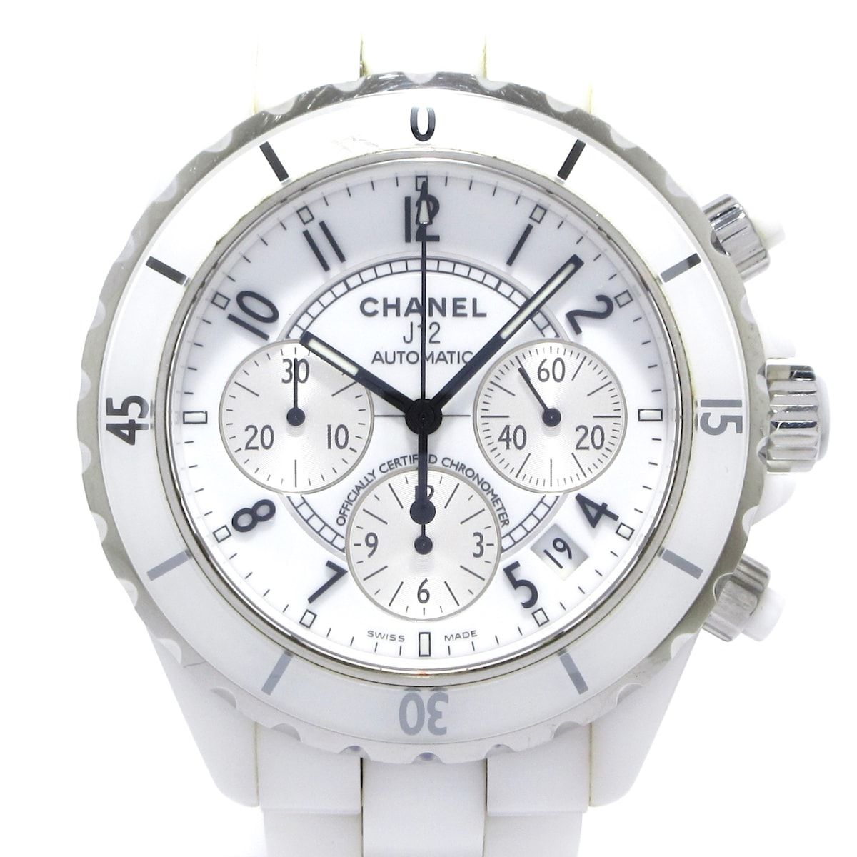 CHANEL シャネル 腕時計 J12 H1007 メンズ 41mm|セラミック|クロノグラフ 白