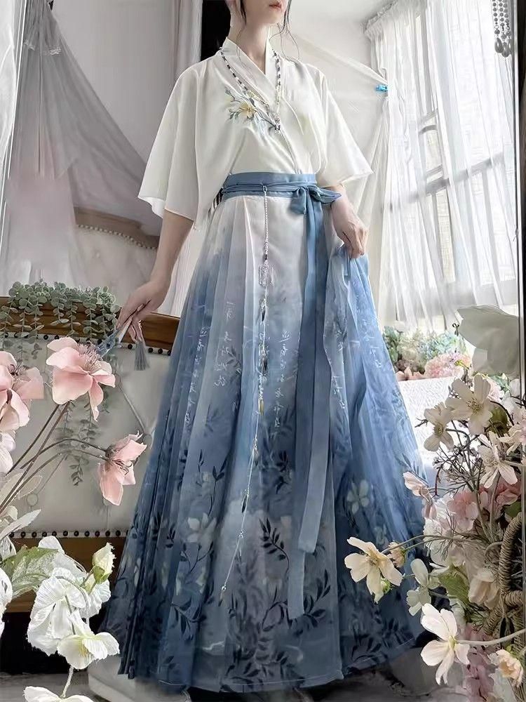 HF-161 豪華刺繍 漢服 かんふく 古風衣装 レトロ風 中華ロリータ コスプレ ワンピース 唐装 仙女服 中華風 美しい刺繍