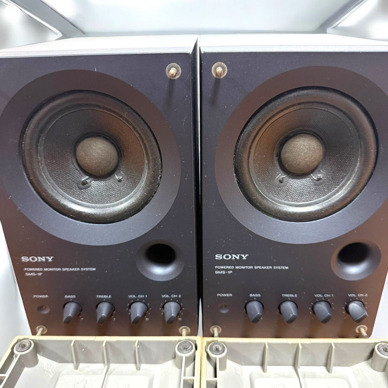 【美品】Sony ソニー　モニタースピーカー　SMS-1P ペア　連番 連番】SONY ソニー パワードモニタースピーカー SMS-1P ペア