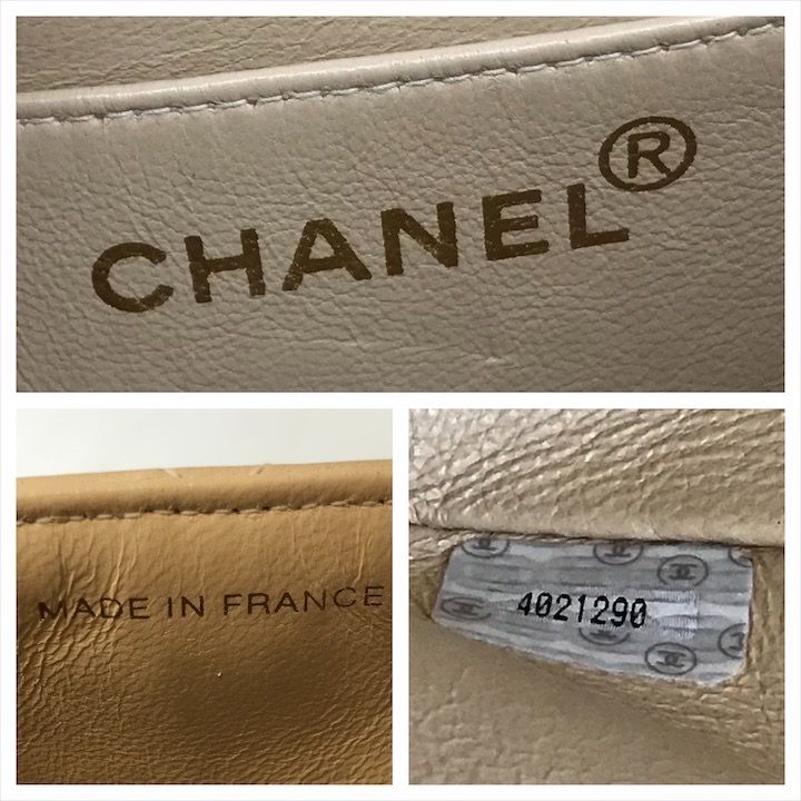 良品 CHANEL シャネル ココマーク マトラッセ ラムスキン ストレート