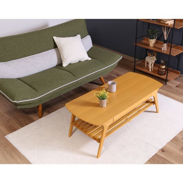 引出し付きセンターテーブル NA ナチュラル 組立品 代引不可