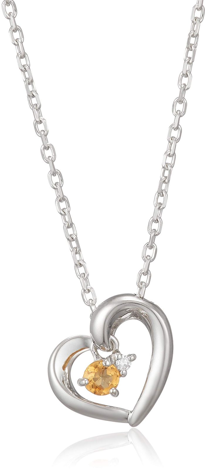 4℃ ヨンドシー 11月誕生石 4℃エターナルシルバーネックレス シトリン ダイヤモンド 111614121817