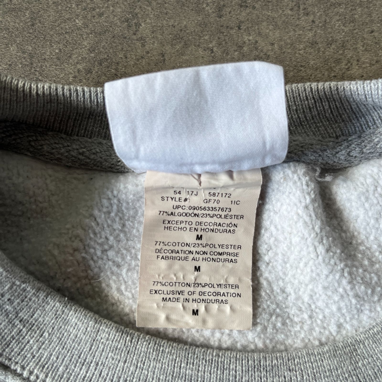 クルーネックスウェット グレー