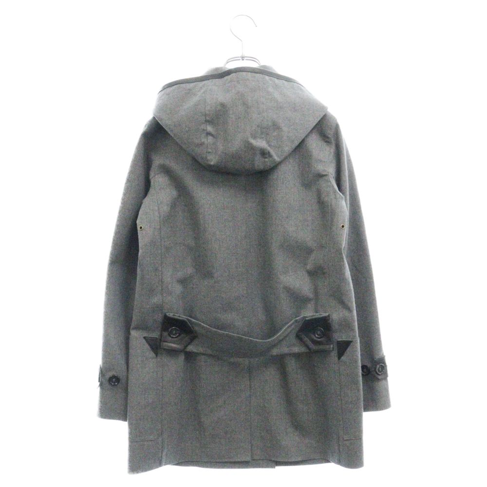 LOUIS VUITTON (ルイヴィトン) 10AW ウール ラムレザー切り替え フード