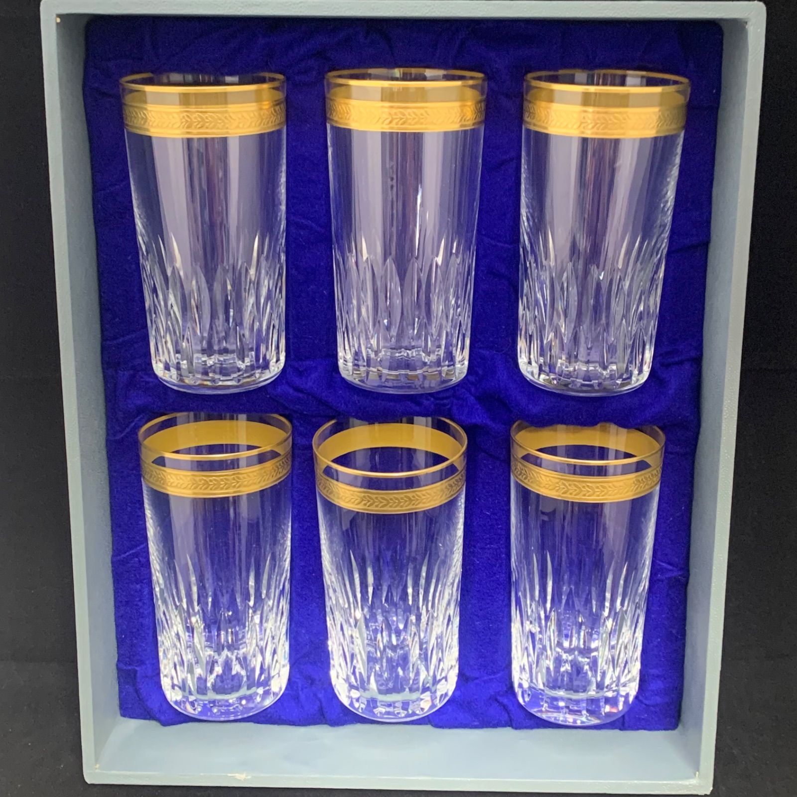 Saint-Louis サンルイ 金彩 ハイボールタンブラー フランス 6客