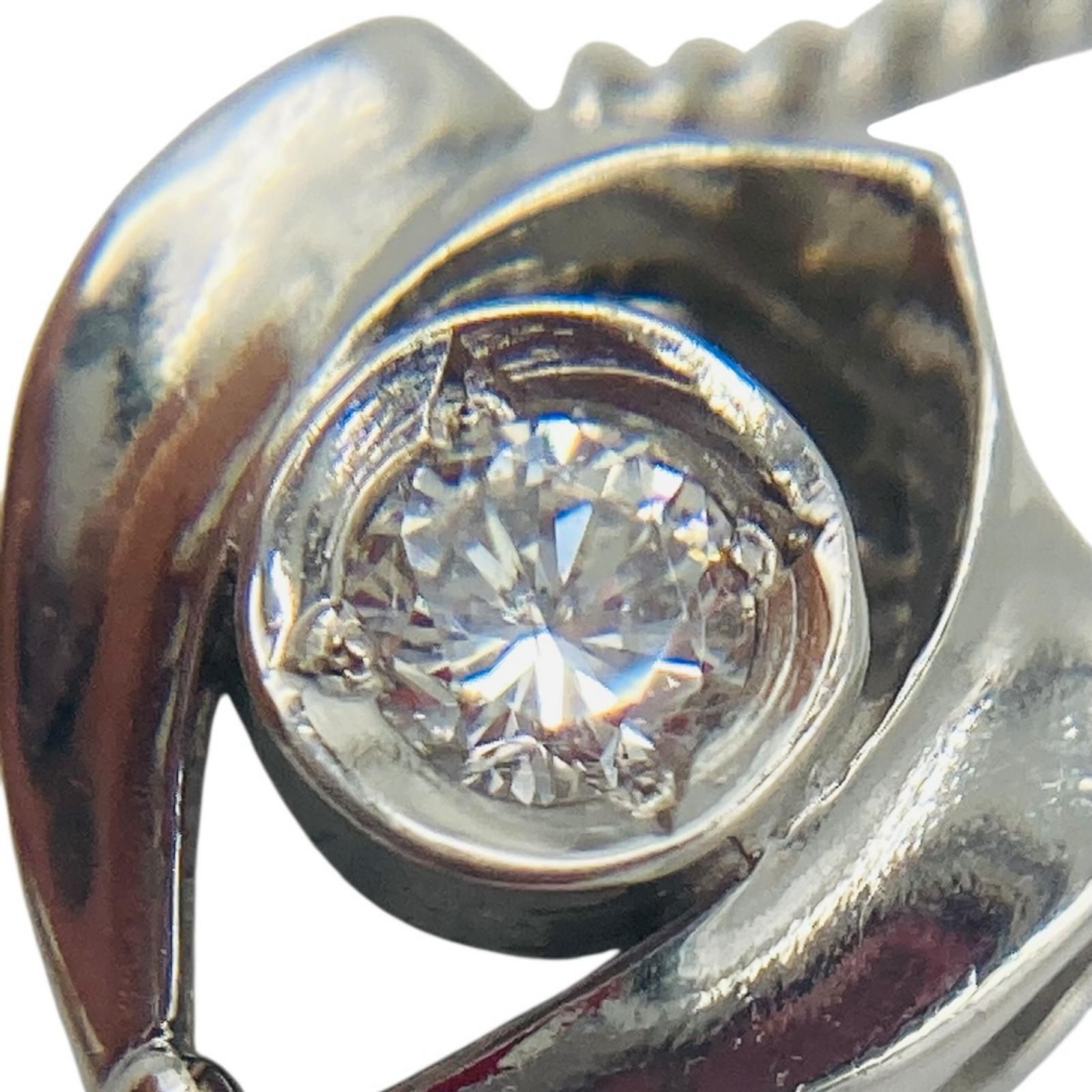 プラチナ ダイヤ 0.05ct Pt850 Pt900 ネックレス 3.3g 40.5cm ペンダントトップ WWW_MORNINGWALKER_COM