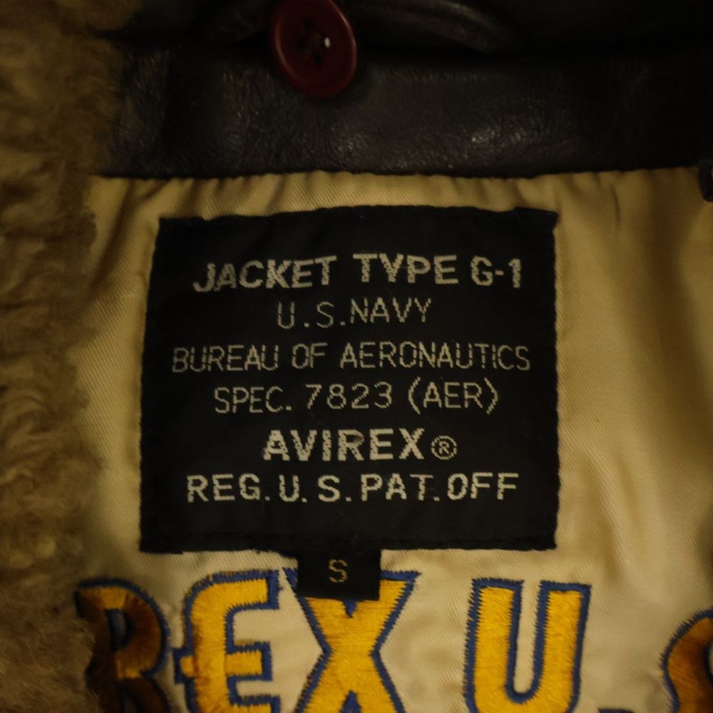 AVIREX G3D ブラックフライトジャケット G-1 FLIGHT JACKET ANTIQUE LAMB / G-1 フライトジャケット