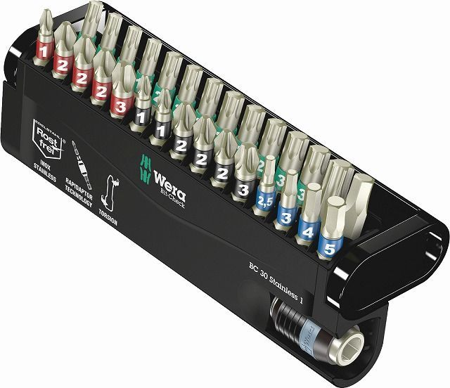 Weraステンレス製ビットセット 30点 Bit-Check30 Stainless1 071109