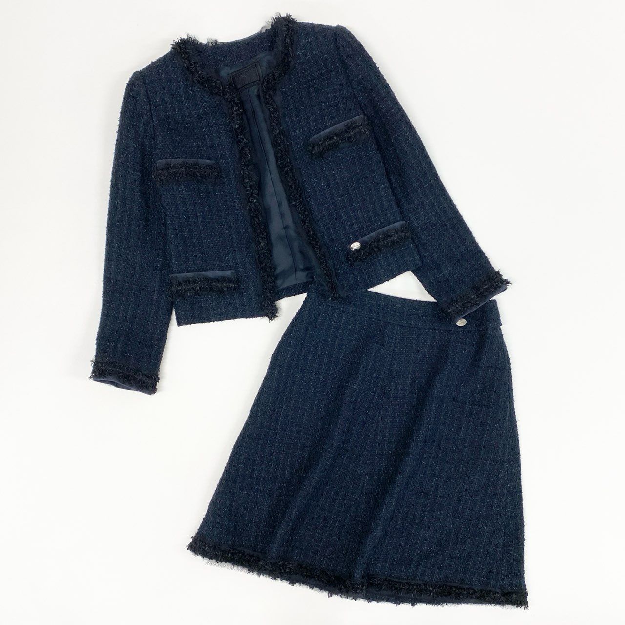 76a14 《美品》 FOXEY フォクシー クラシックツイード セットアップ 