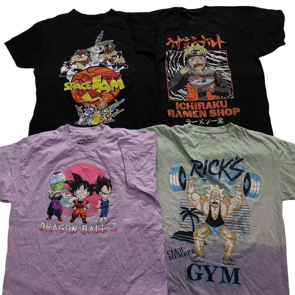 古着卸 まとめ売り キャラクター Tシャツ 16枚セット ( メンズ S ) ドラゴンボール ルーニーテューンズ マーベル 中古 古着 NF8836 古着卸 まとめ売り キャラクター 半袖Tシャツ 16枚セット (メンズ L