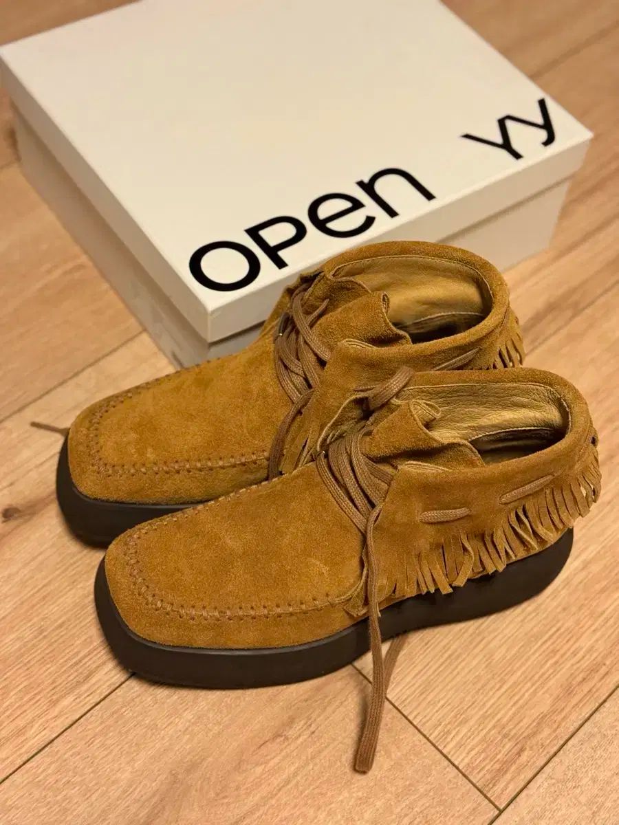 オープンワイワイ モカシンシューズ フラットフォーム ブーツ 250