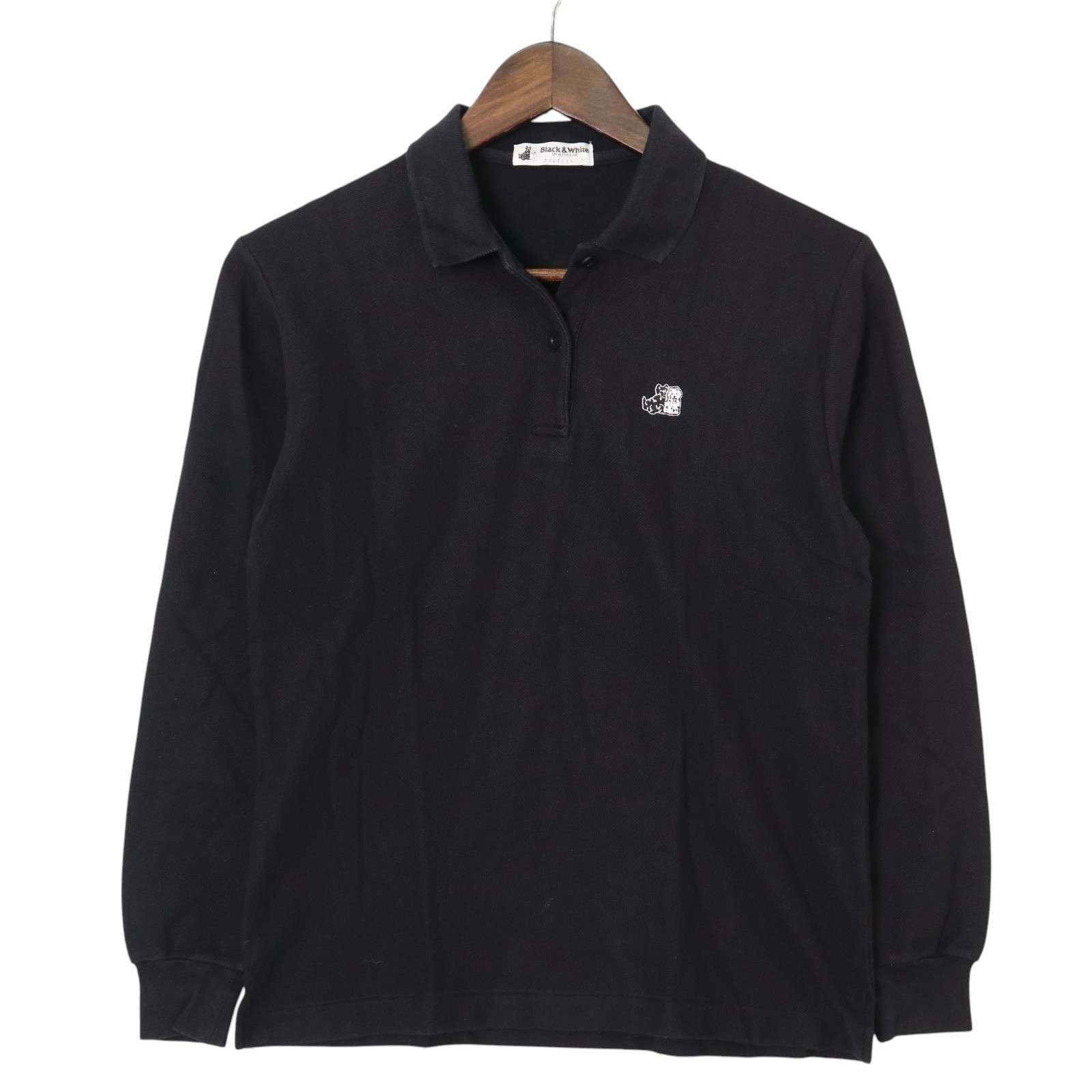BLACK&WHITE ブラック＆ホワイト ゴルフ 通年☆ 長袖 ポロシャツ