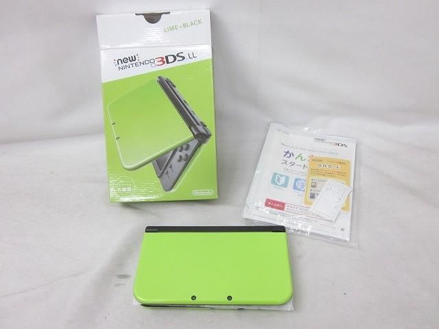 ゲーム ニンテンドー3DS LL 本体 RED-001 ライム＆ブラック 動作品 き