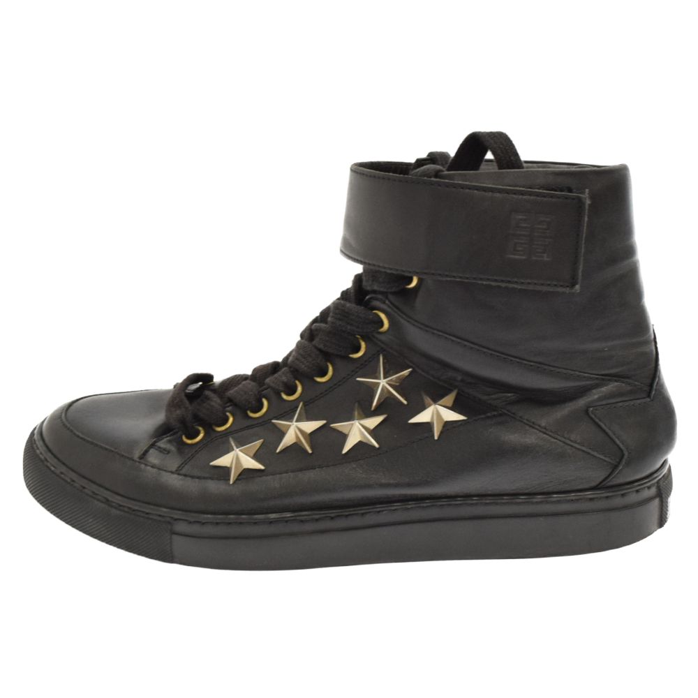 GIVENCHY (ジバンシィ) サイドスタースタッズレザーベルクロハイカット 