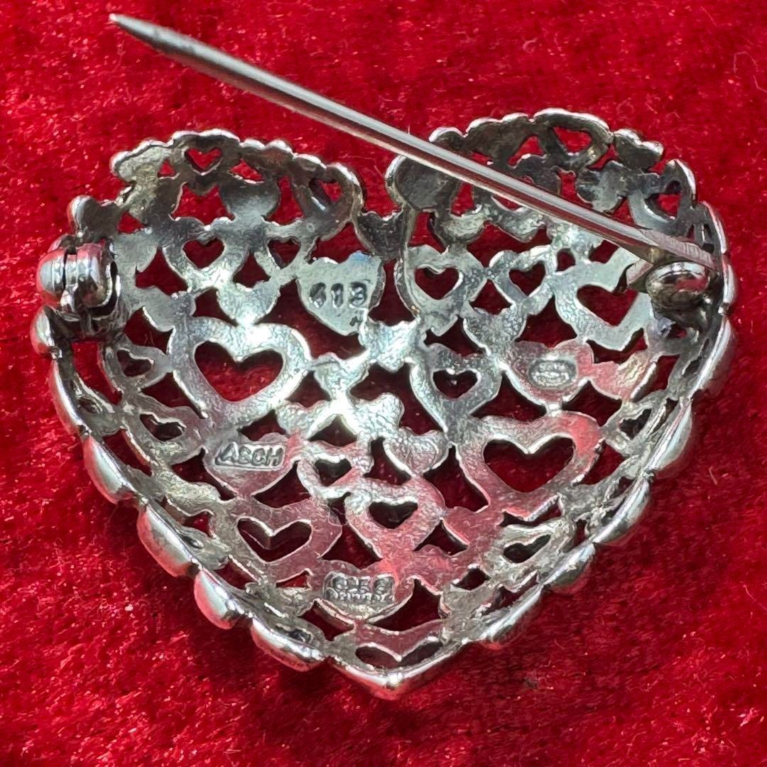 GEORG JENSEN 413 ブローチ ハートバイハート ASCH刻印