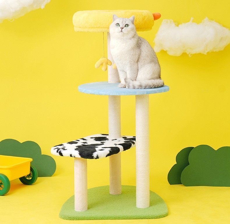 キャットタワー キャットツリー 木製 据え置き 多頭飼い スリム かわいい 爪とぎ ジャンプ台付き ストレス解消 運動不足 長持ち 高品質 猫 小型猫 中型猫 大型猫 ペット用品 猫用品 ペットハウス 省スペース