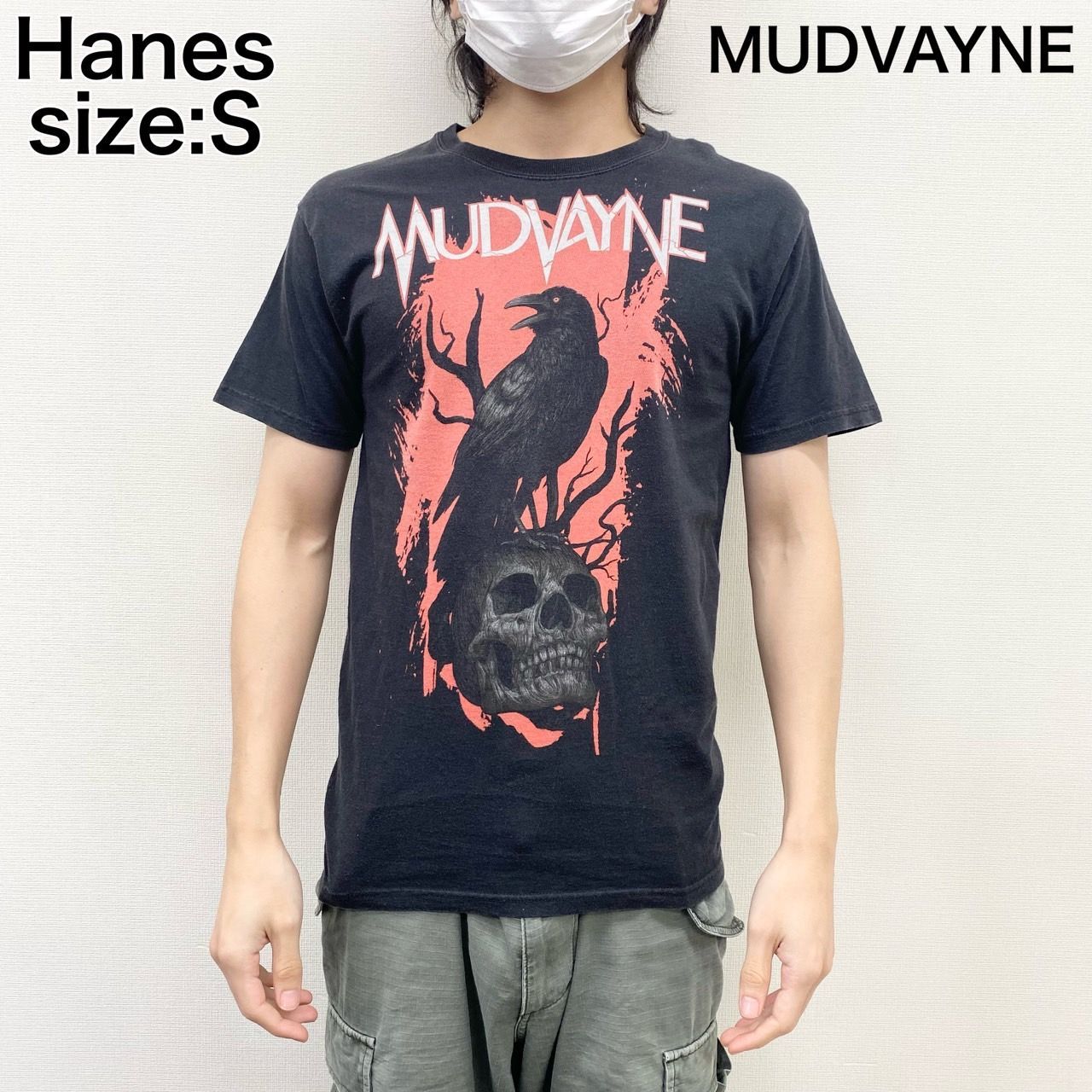 人気バンド【マッドヴェイン】半袖/Tシャツ/ブラック/スカル/ヘインズ 人気バンド【マッドヴェイン】半袖/Tシャツ/ブラック/スカル